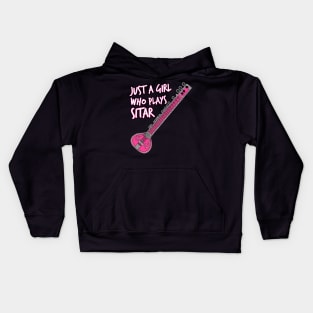 Just A Girl Who Plays Sitar Female Sitarist Kids Hoodie